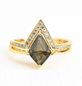 Starfish Project Perfectly-Paired Labradorite and Gold Ring Set