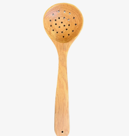 Harkiss Designs Olive Wood Spatula Strainer Spoon