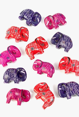 Global Crafts Love Miniature  Elephants - Kisii Stone 2"