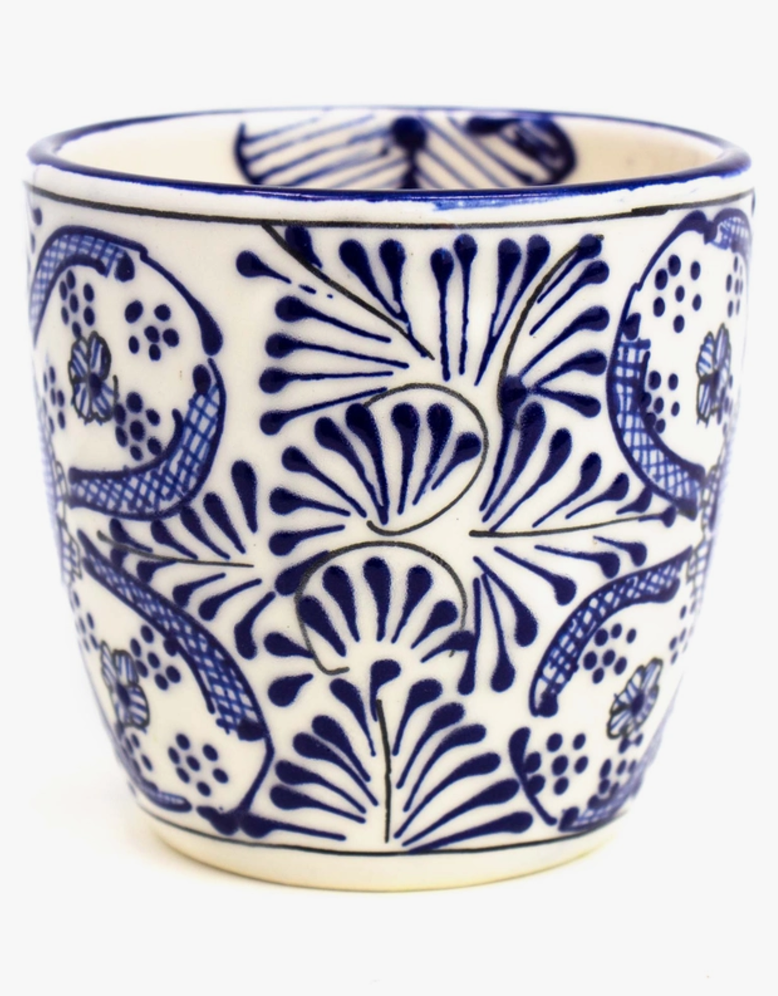 Global Crafts Encantada Mug, Blue Flower