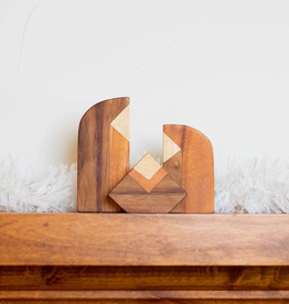 Upavim Crafts Holy Family Modern Wood Nativity Scene