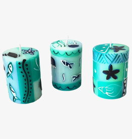 Global Crafts Samaki Design 2.5" Votive Candle - Set of 3