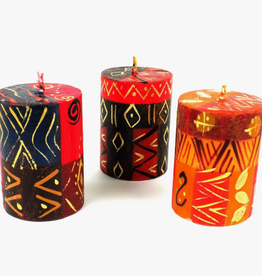 Global Crafts Bongazi Design 2.5" Votive Candle - Set of 3