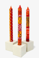 Thumbprint Artifacts Zahabu Design 9" Taper Candle - Set of 3