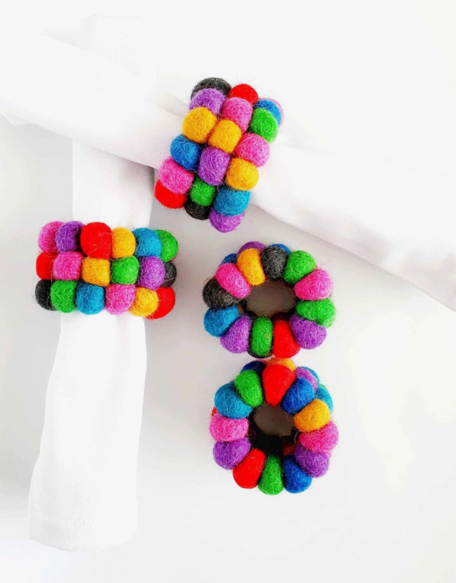 Global Crafts Kaleidoscope Felt Napkin Ring