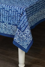 Sevya Handmade Indigo Fish Tablecloth - 60" x 90"