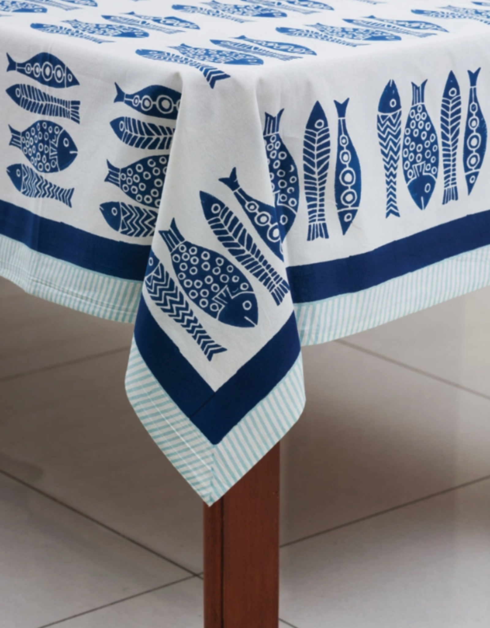 Sevya Handmade Fish Tablecloth - 60" x 90"