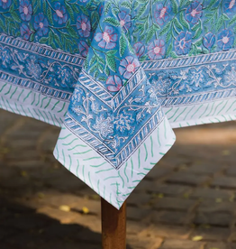 Sevya Handmade Sage & Blue Tablecloth - 60" x 90"