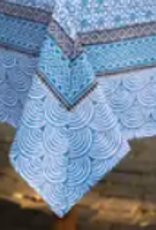 Sevya Handmade Blue Geometric Tablecloth - 60" x 90"