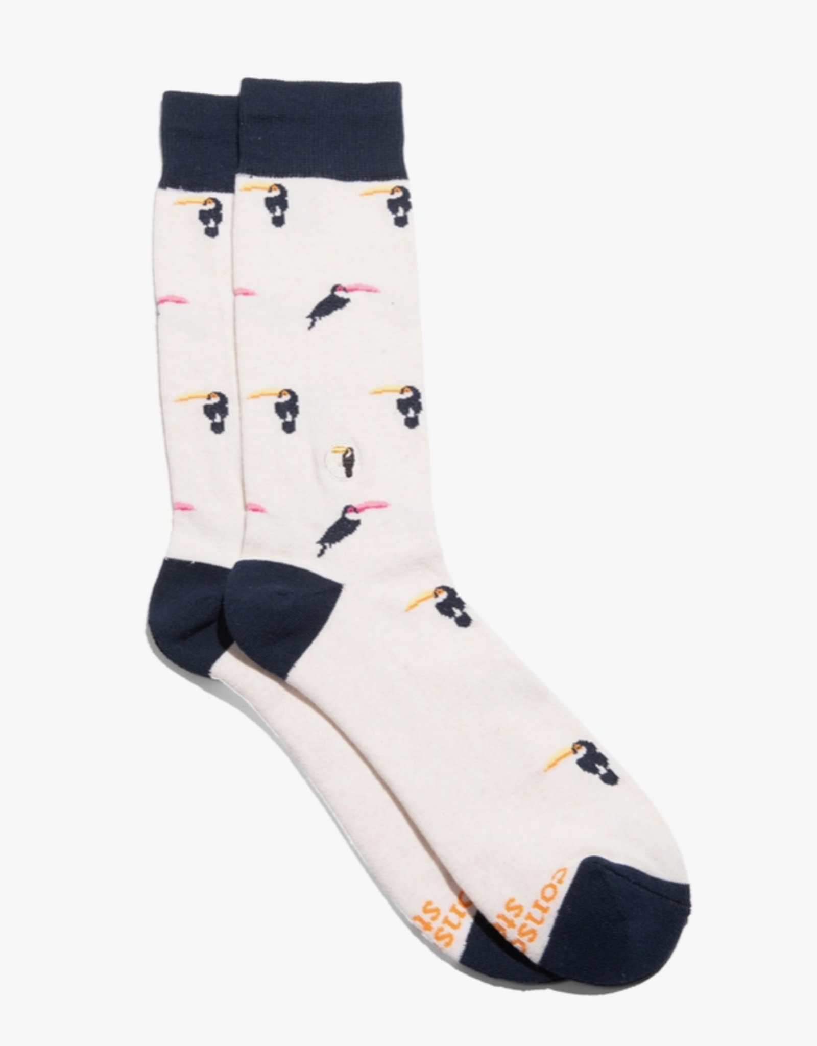Conscious Step Socks that Protect Toucans (Black & Ivory)