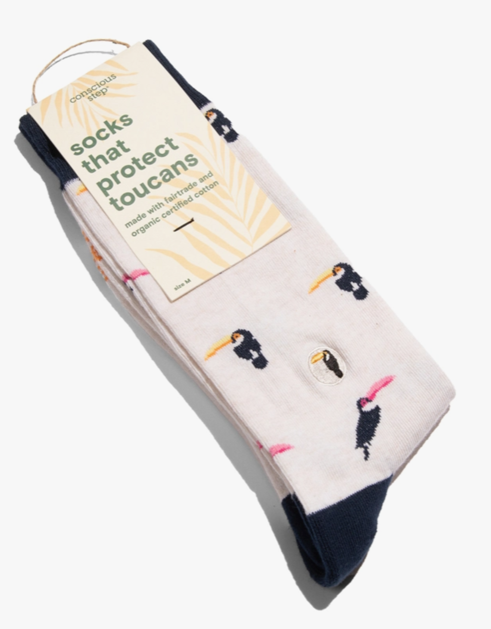 Conscious Step Socks that Protect Toucans (Black & Ivory)