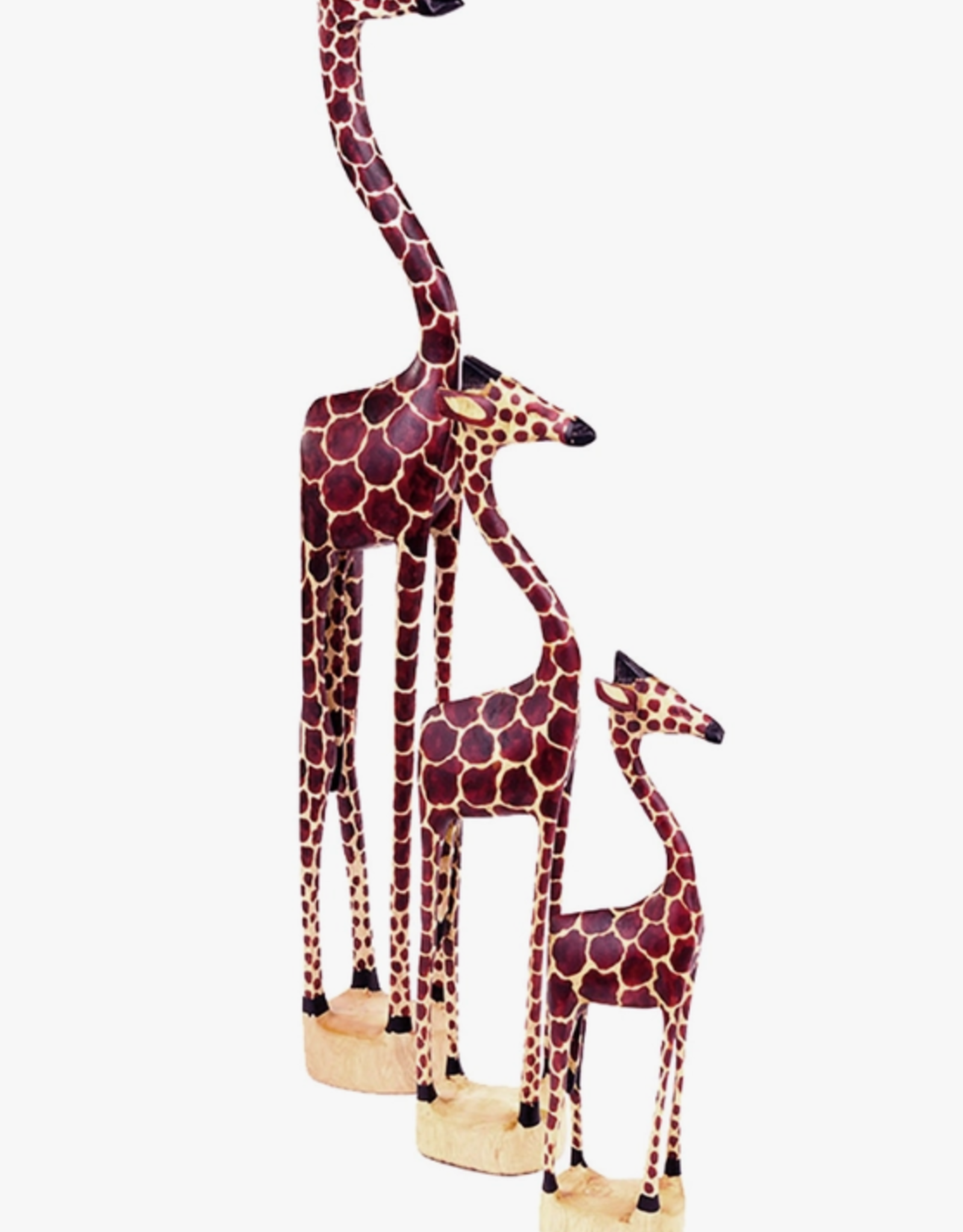Swahili African Modern Large Long Leg Giraffe Sculpture - 17"