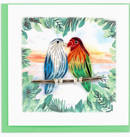 Quilling Card Quilled Pair of Lovebirds Card