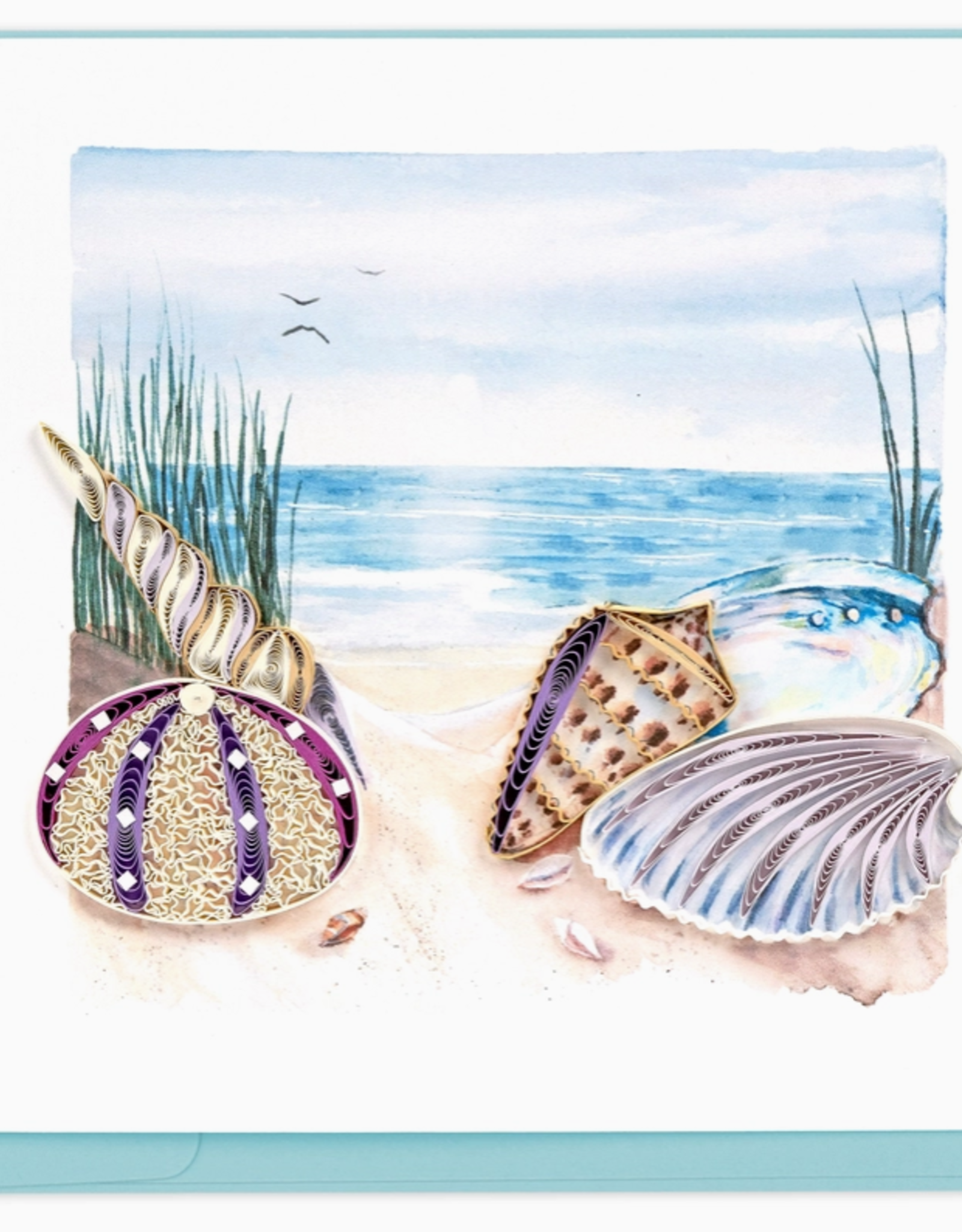 Quilling Card Quilled Seashells on the Shore Card