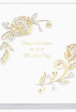 Quilling Card Quilled White Rose Wedding Card