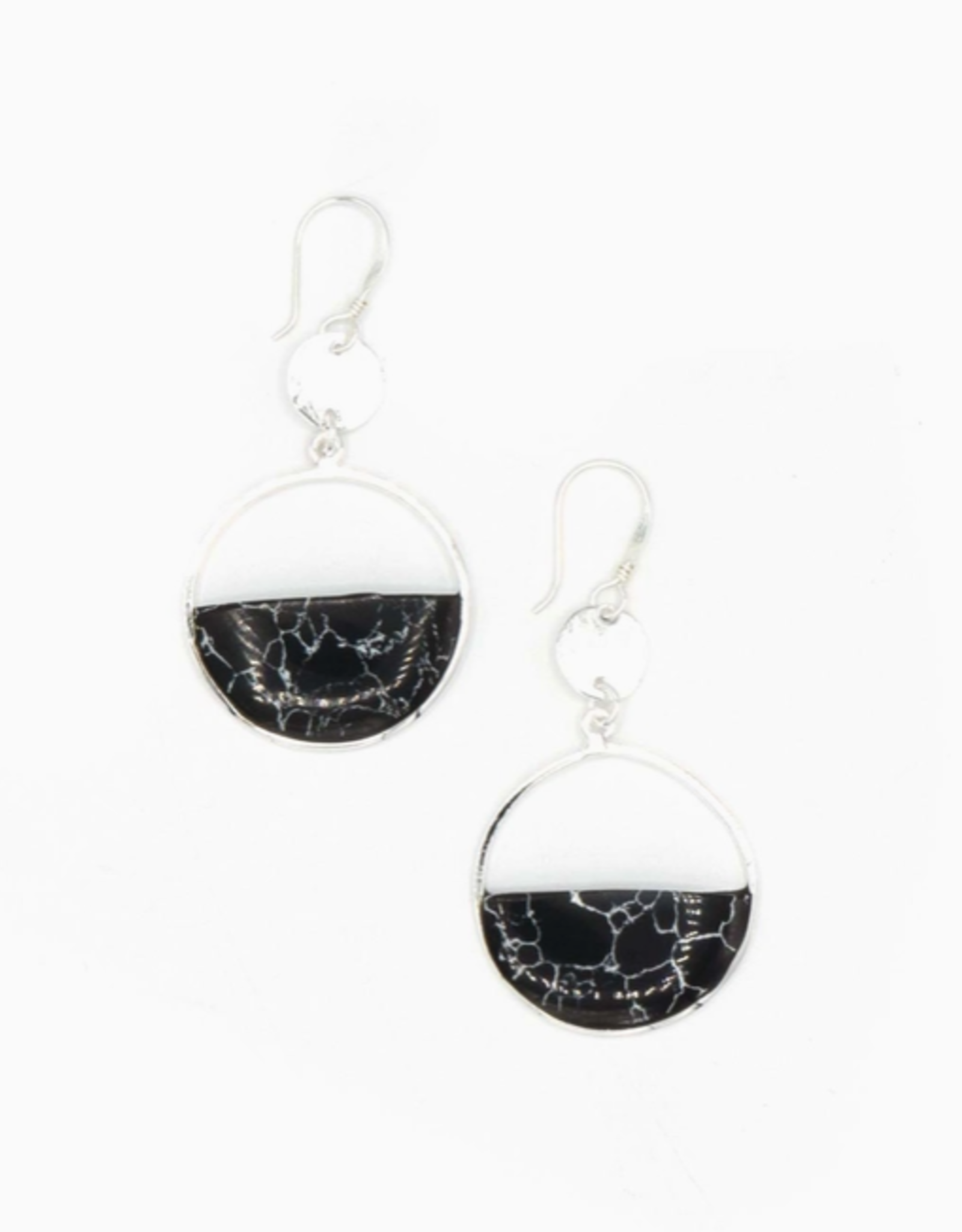 Fair Anita Obsidian Moon Earrings