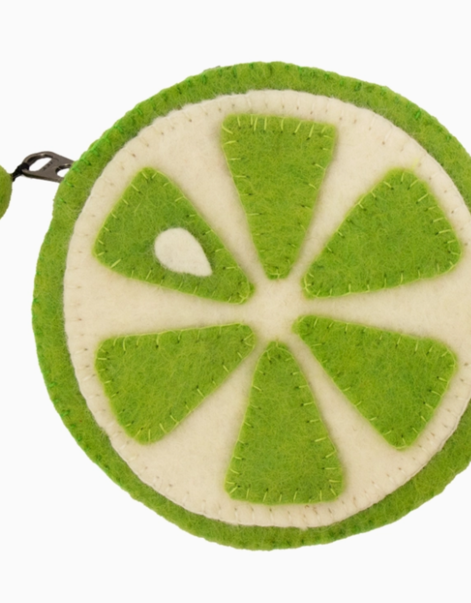 Global Crafts Lime Slice Felt Coin Purse