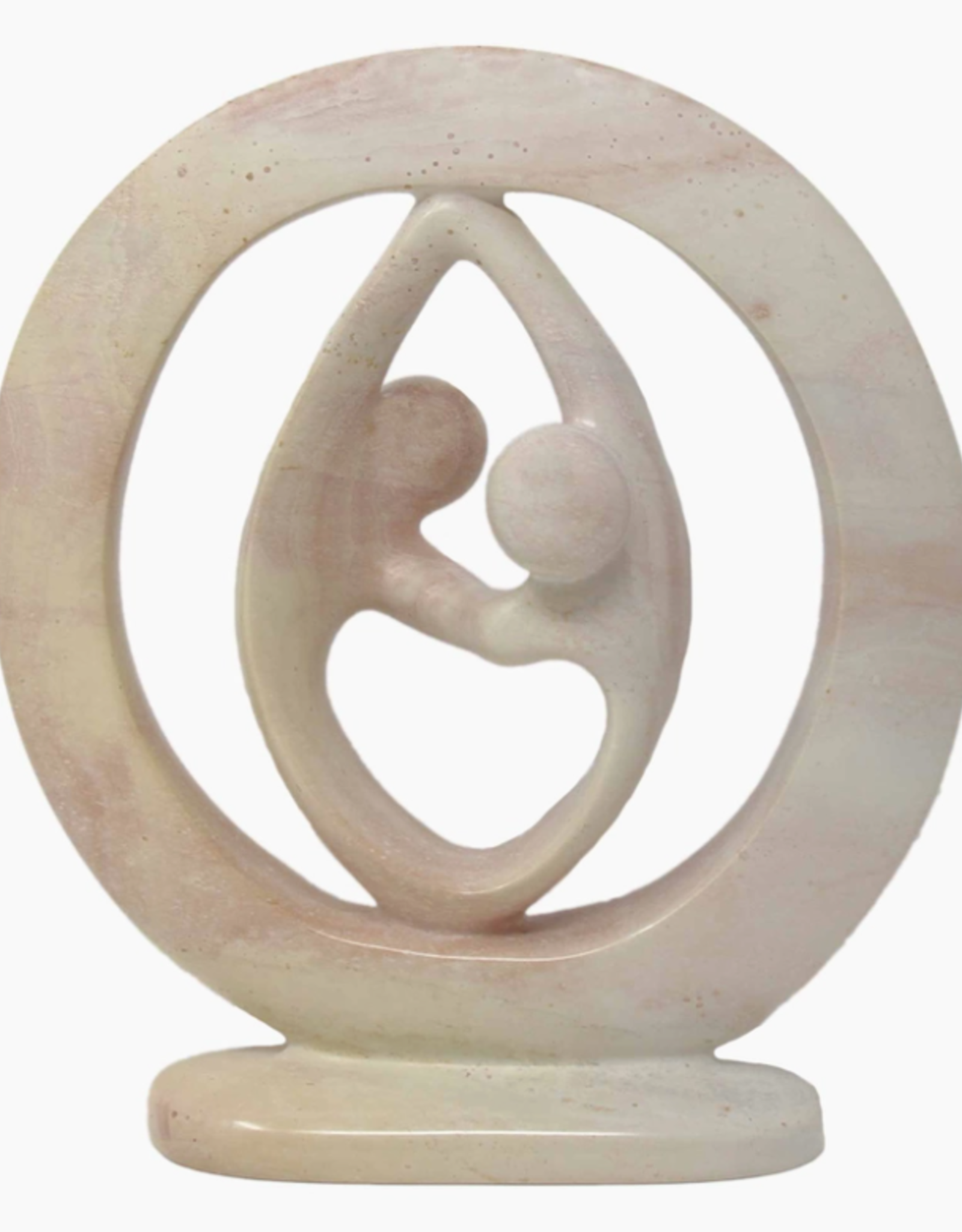 Global Crafts Lover's Embrace Natural Stone Sculpture - 8"