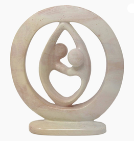 Global Crafts Lover's Embrace Natural Stone Sculpture - 8"