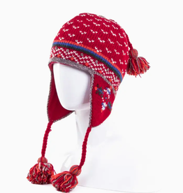 Lost Horizons Helsinki Wool Earflap Hat - Crimson