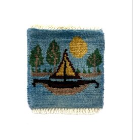 Bunyaad Pakistan Sailboat on the Water Mug Rug