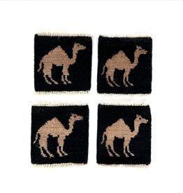 Bunyaad Pakistan Camel Mug Rug - Black