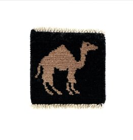 Bunyaad Pakistan Camel Mug Rug - Black