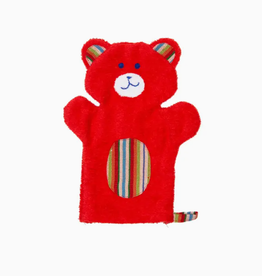 Upavim Crafts Bear Puppet Washcloth - Red