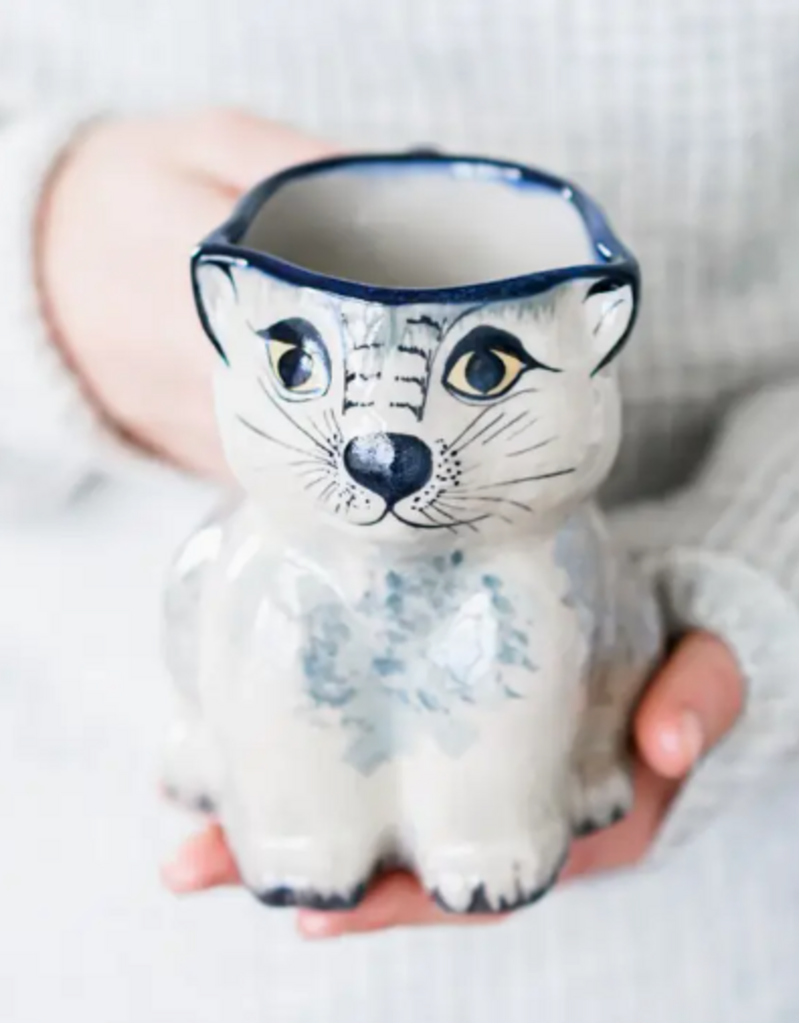 Upavim Crafts Stoneware Kitty Mug