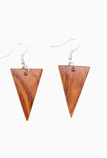 Upavim Crafts Wood Triangle Earrings
