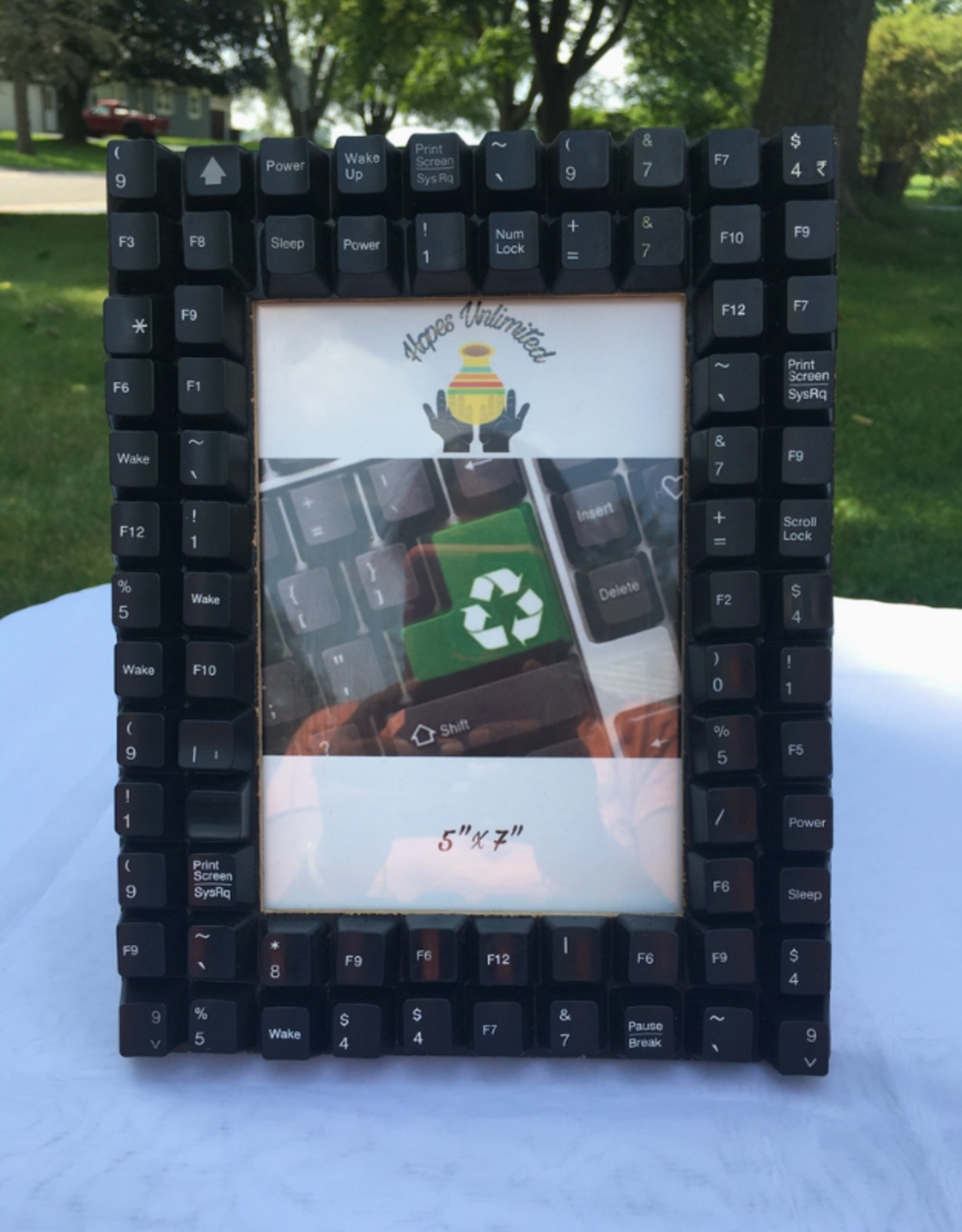 Hopes Unlimited Recycled Keyboard Picture Frame - 5"x7"