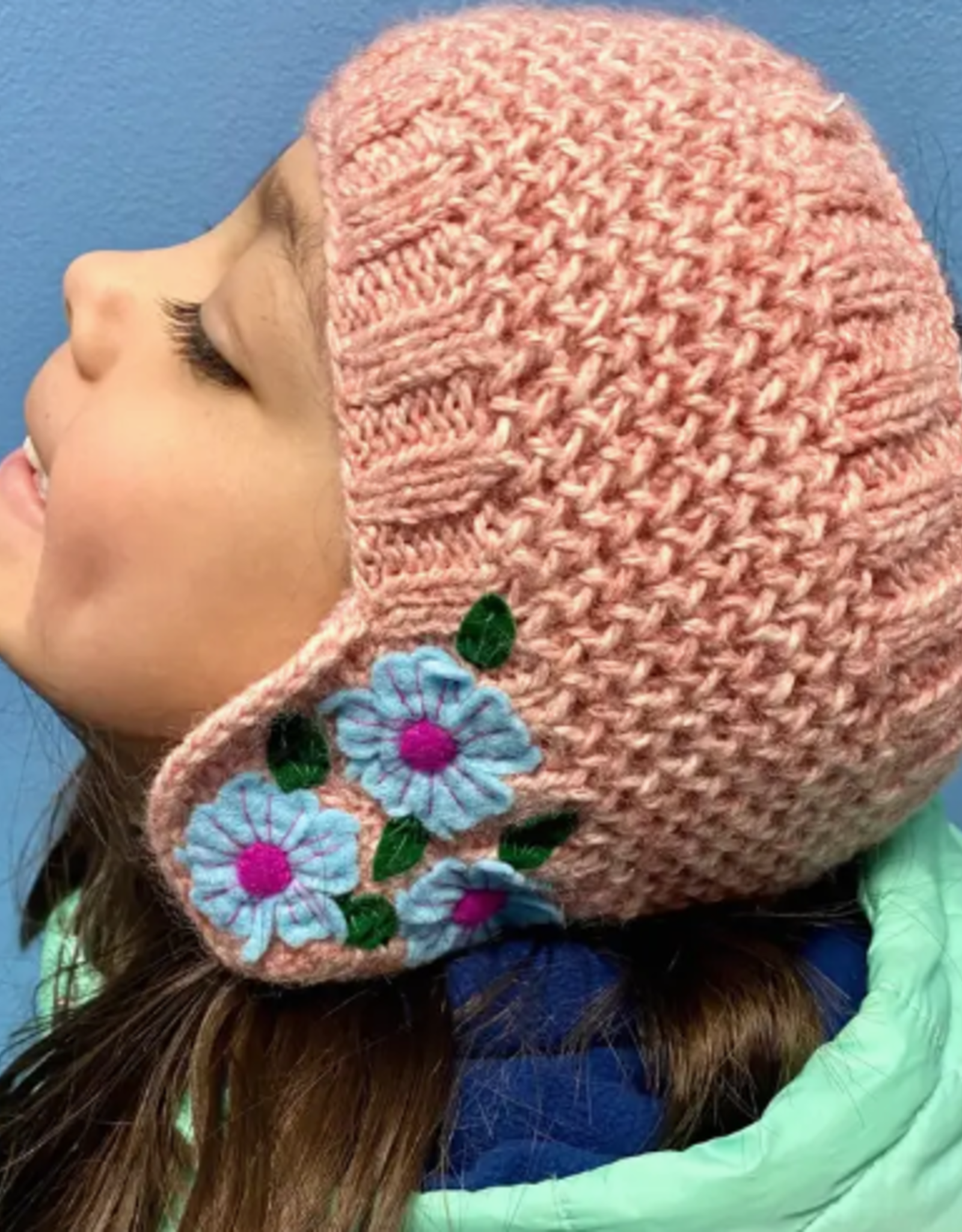 Blossom Inspirations Ear Warmer Headband Arpillera - Coral