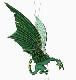 Tulia Artisans Green Dragon Flying Mobile