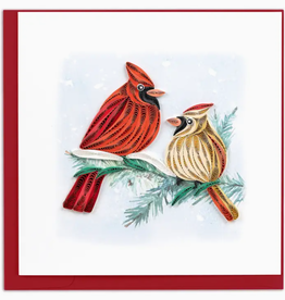 Quilling Card Quilled Cardinal Pair Card