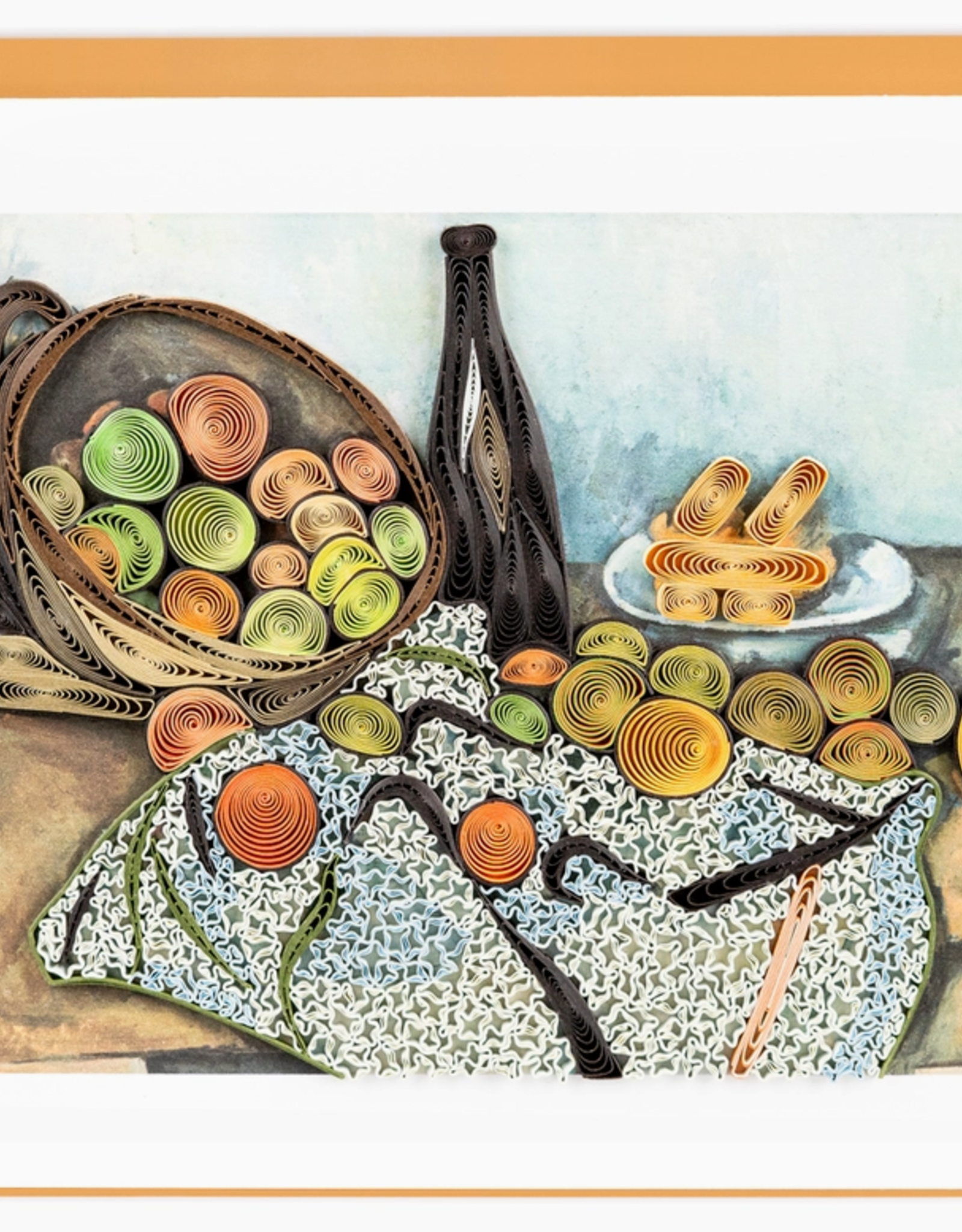 Quilling Card Quilled Basket of Apples, Cezanne - Artist Series