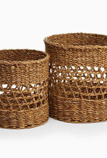 Serrv Khola Round Storage Basket - Small