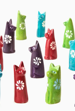 Swahili African Modern Rainbows & Flowers Mini Cats