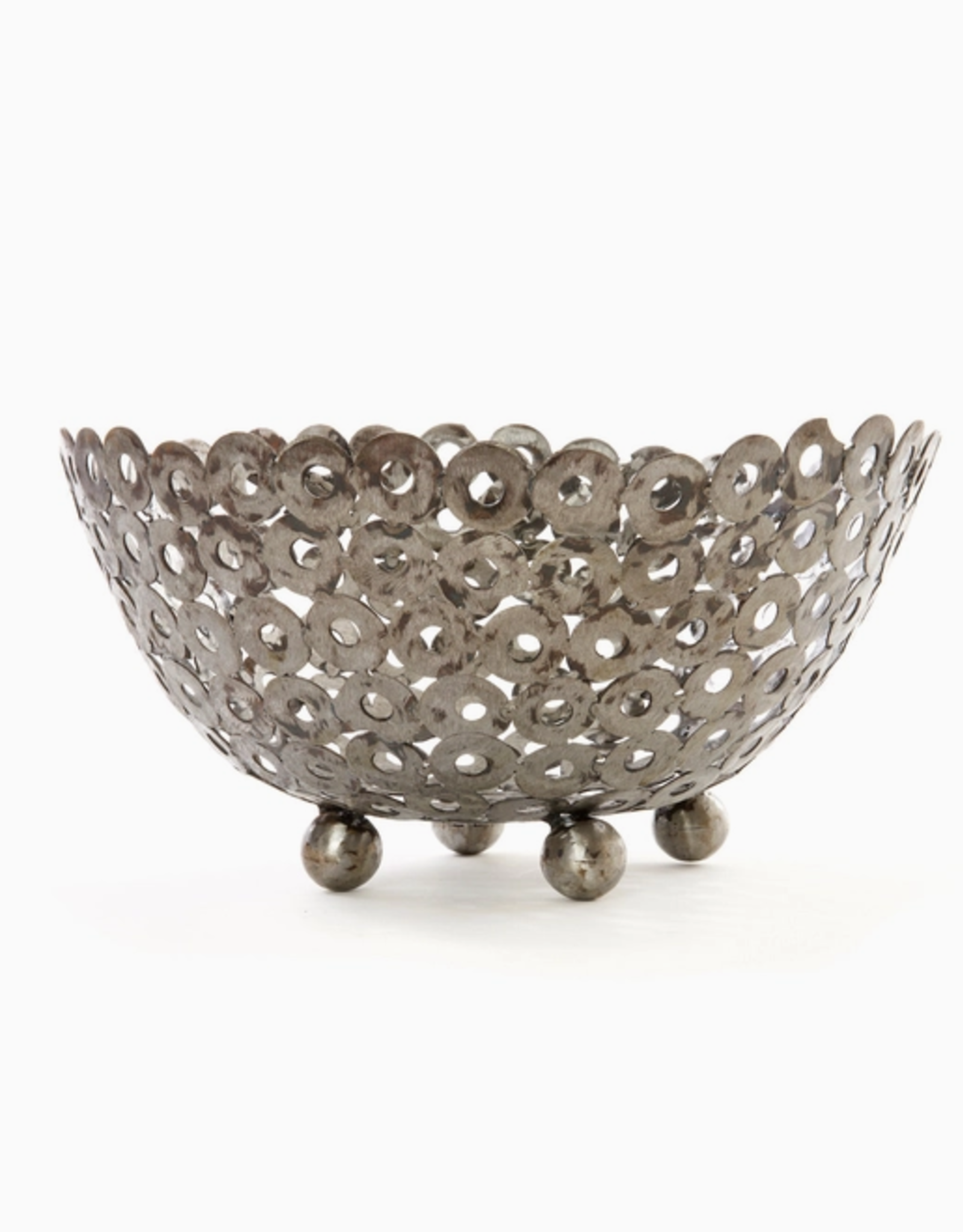 Swahili African Modern Small Recycled Metal Display Bowls