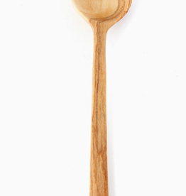 Swahili African Modern Wild Olive Wood Corner Stirring Spoon