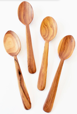 Swahili African Modern Wild Olive Wood Classic Spoons