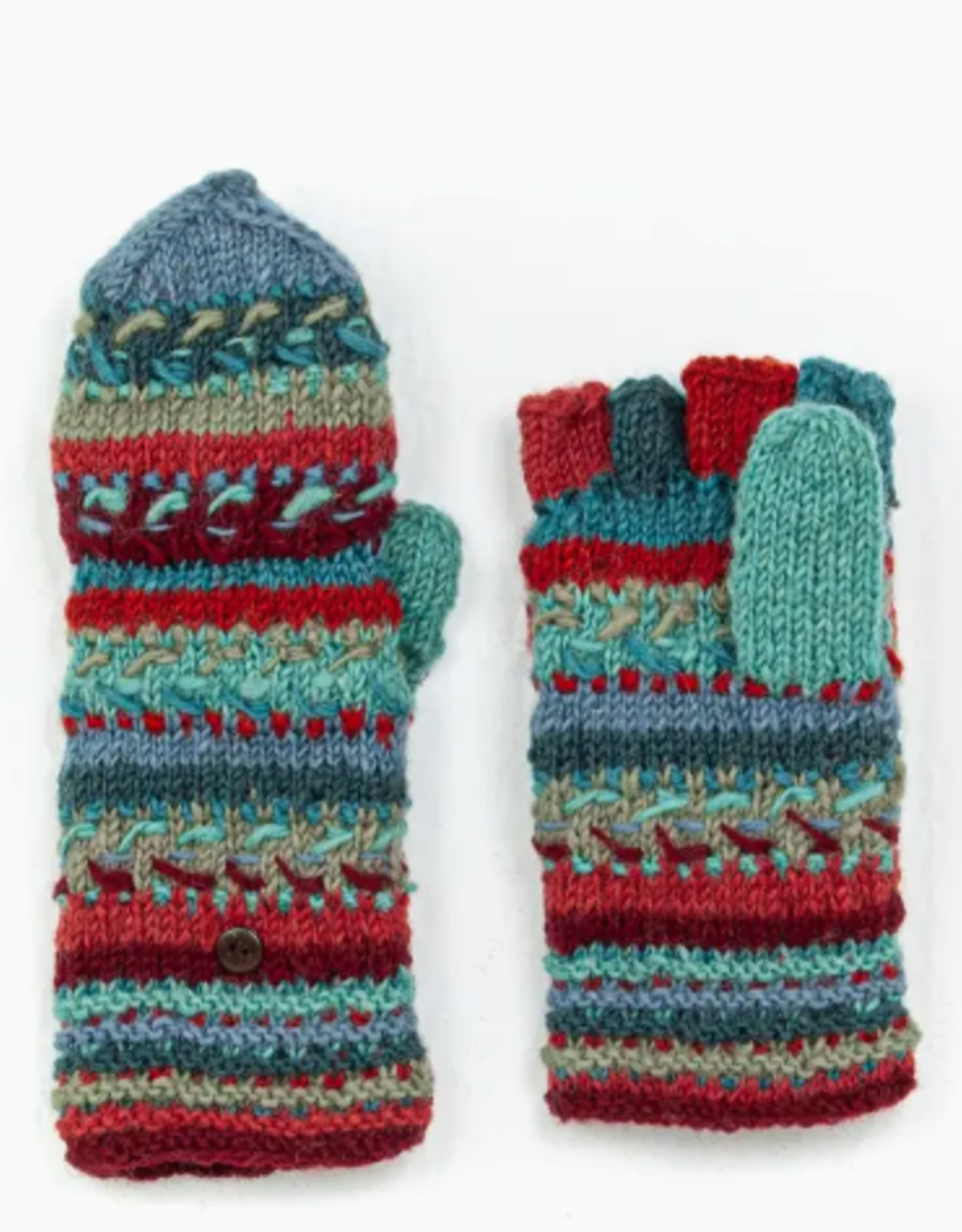 Lost Horizons Navika Wool Fingerless Mittens - Santa Fe