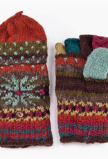 Lost Horizons Jasper Wool Fingerless Mittens - Brown