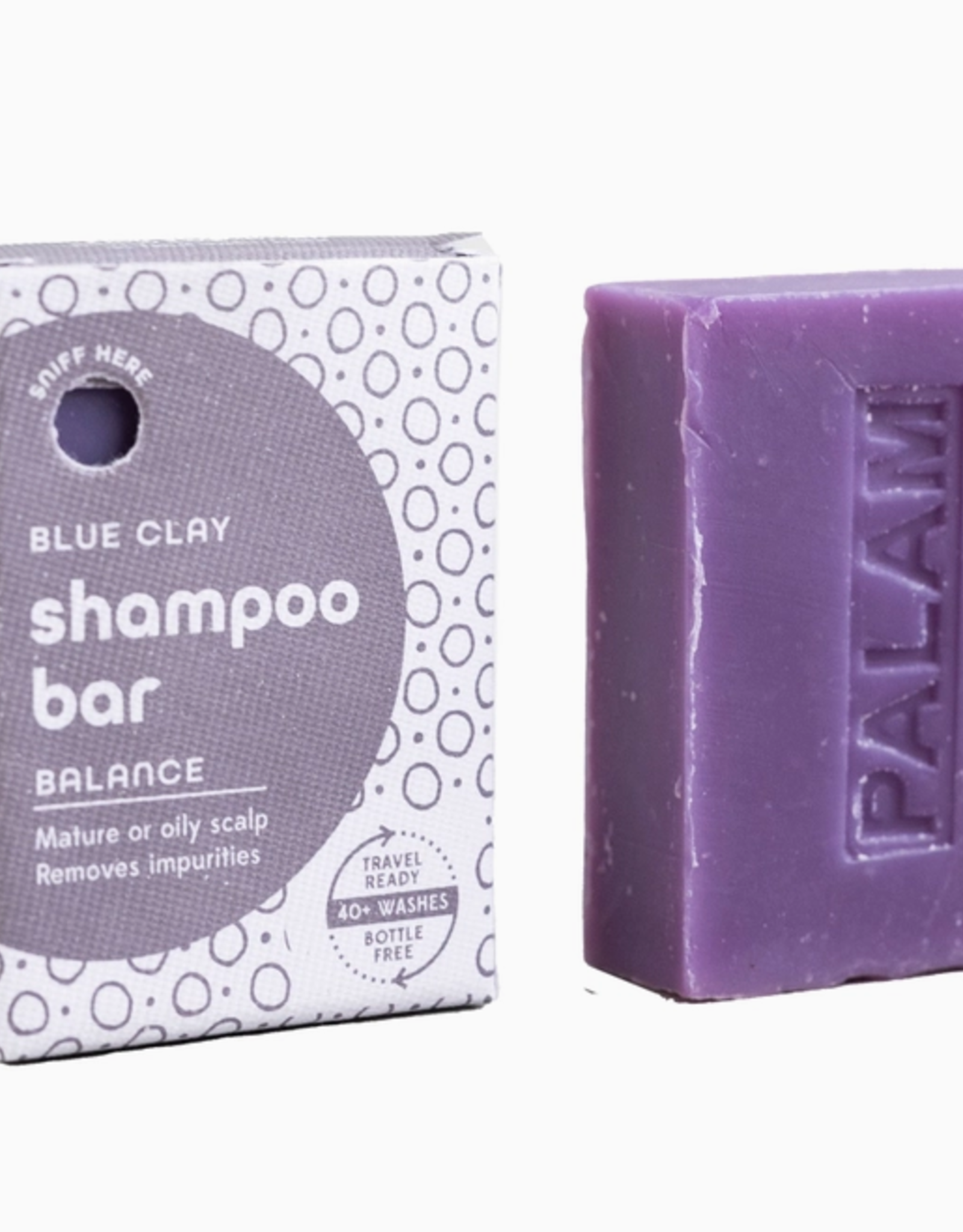 Ten Thousand Villages Balance Blue Clay Shampoo Bar