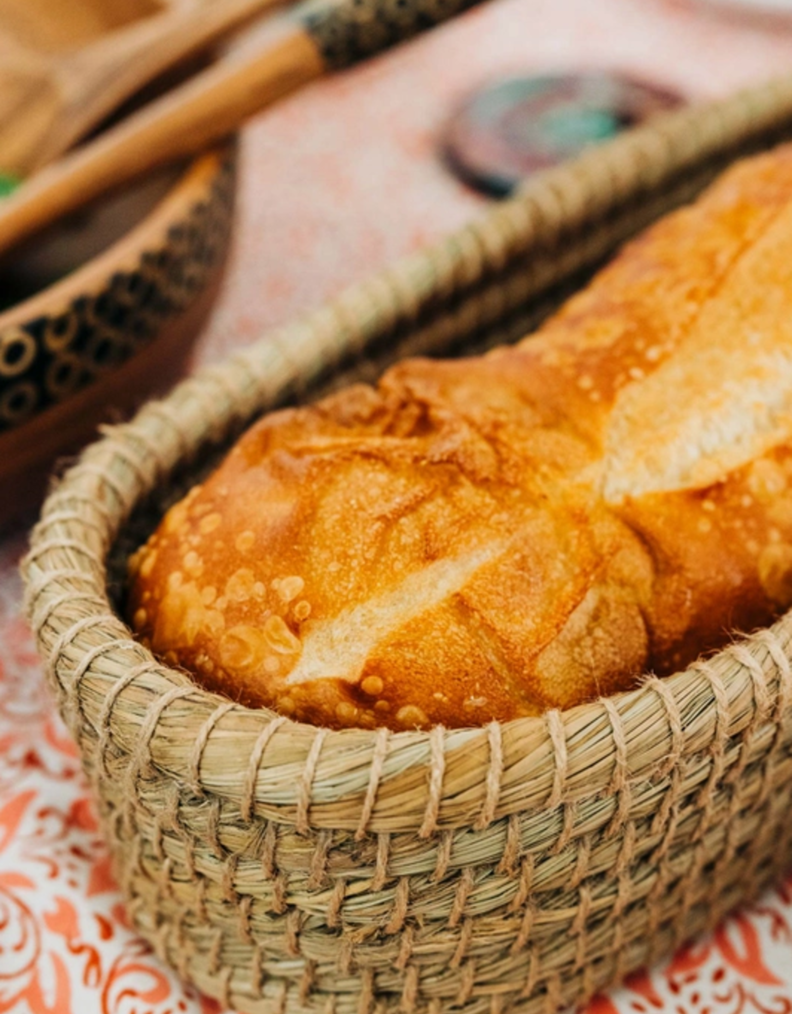 Ten Thousand Villages Toasty Long Bread Basket