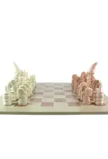 Global Crafts Maasai Chess Set - Soapstone, 15" Board