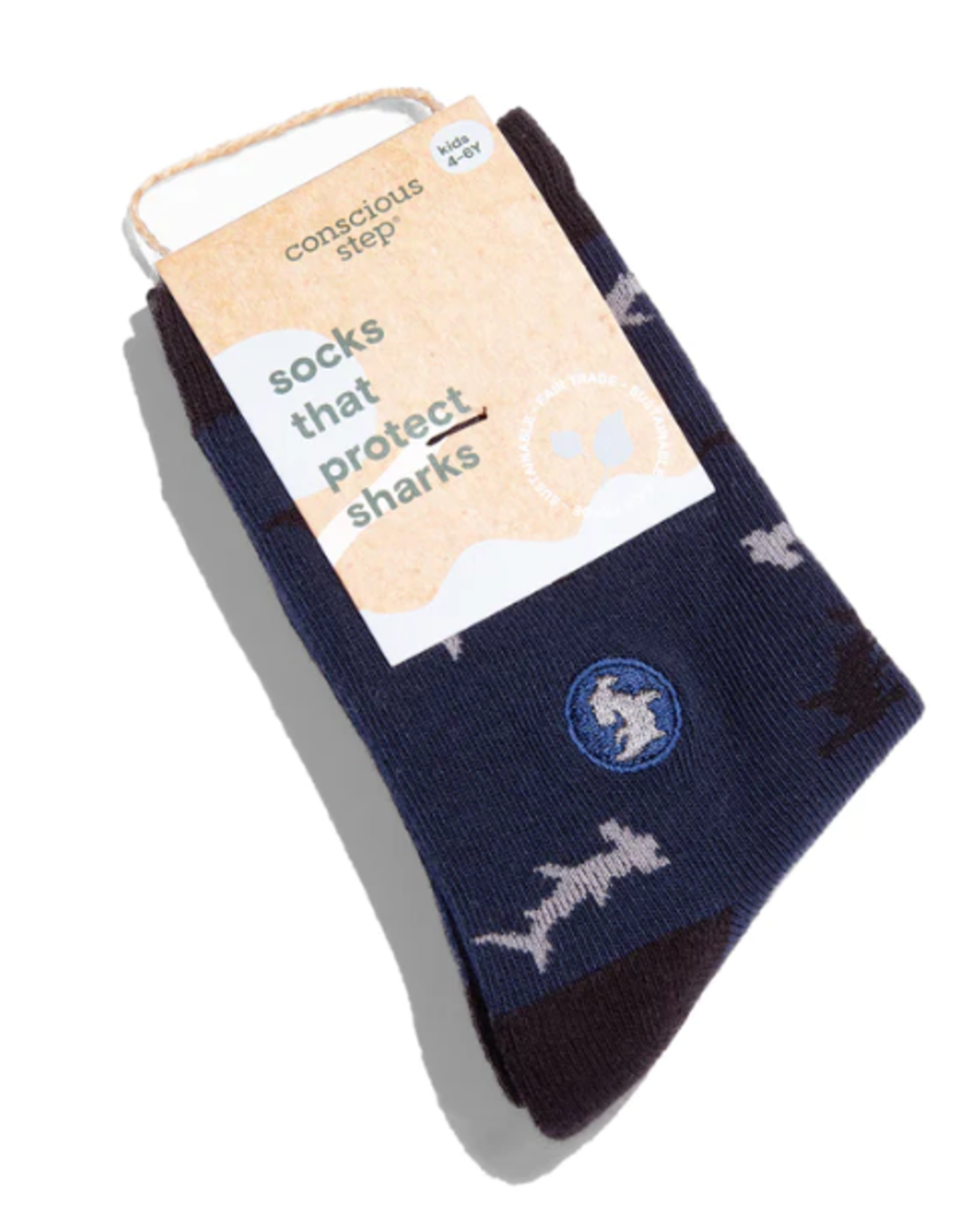 Conscious Step Kids Socks that Protect Sharks