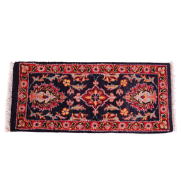 Bunyaad Pakistan Navy Blooming Floral Chobi Tribal Rug 1x2