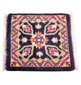 Bunyaad Pakistan Navy & Red Blooming Floral Chobi Tribal Rug 1x1