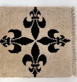 Bunyaad Pakistan Fleur De Lis Lilly Flower Chobi Tribal Rug 1x1