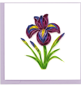 Quilling Card Quilled Iris Flower Greeting Card